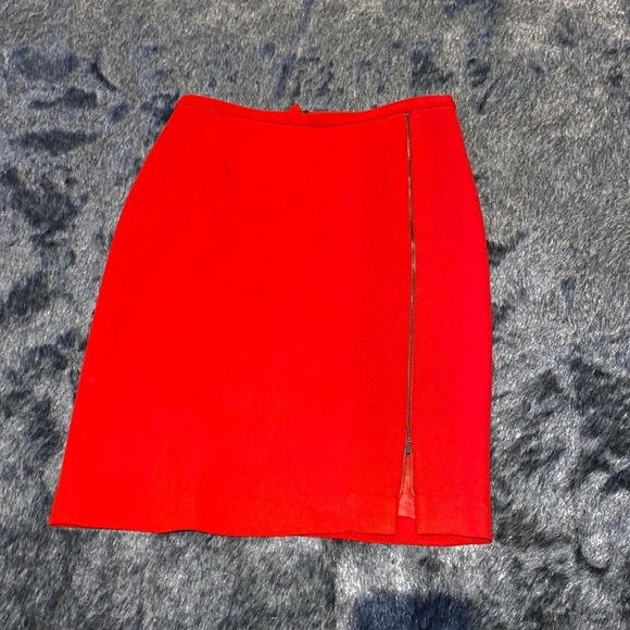 Ross Mayer vintage orange Wool lane midi  skirt 12 - Picture 4 of 16